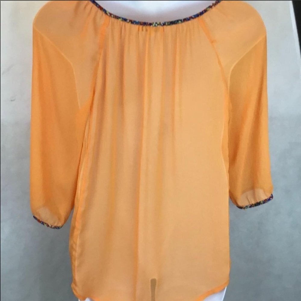 Umgee Boho Orange Top Medium - Picture 2 of 9